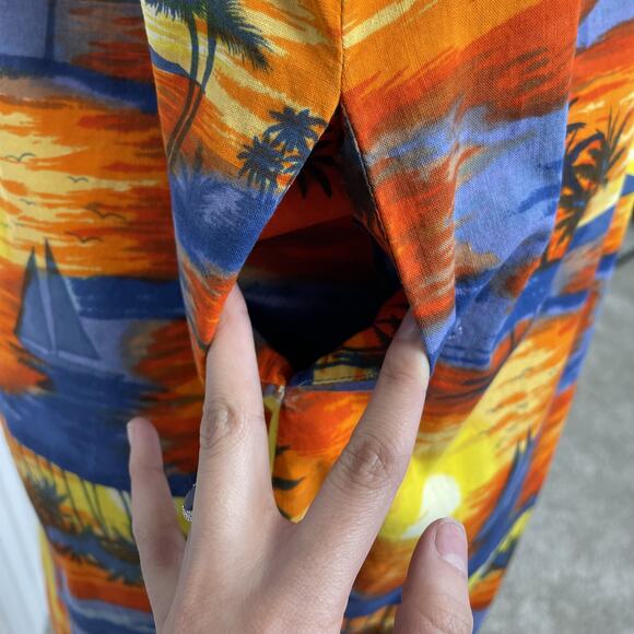 VTG Pacific Isle Creations of Hawaii Womens 20 Muu Muu Dress Sunset Tropical USA - Picture 7 of 11